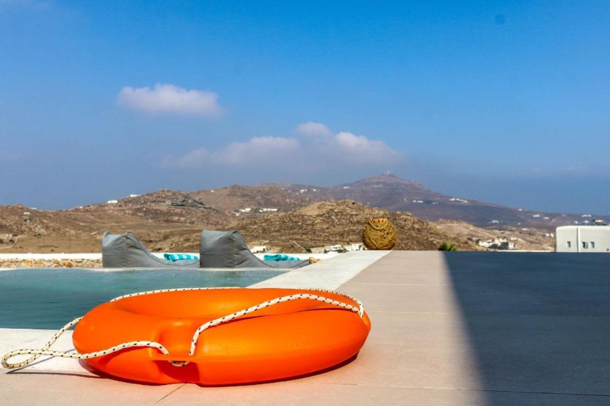 Mykonian Luxury Light Blue Villa With Private Pool Kalafatis Exterior foto