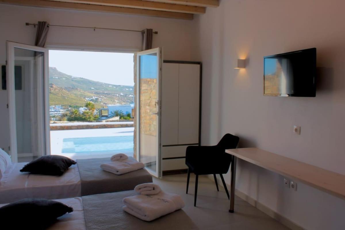 Mykonian Luxury Light Blue Villa With Private Pool Kalafatis Exterior foto