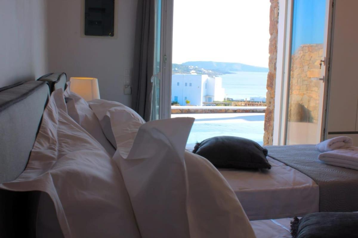 Mykonian Luxury Light Blue Villa With Private Pool Kalafatis Exterior foto
