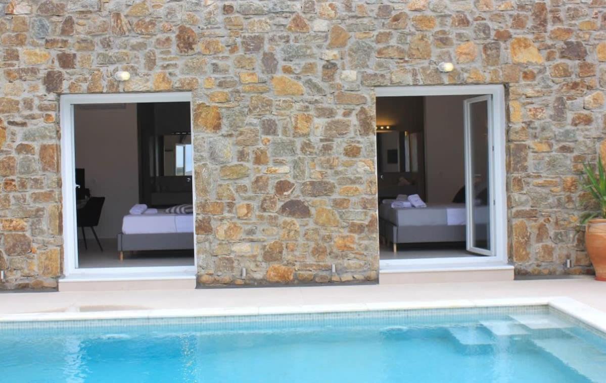 Mykonian Luxury Light Blue Villa With Private Pool Kalafatis Exterior foto